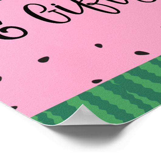 スイカのカードとギフトのサイン ポスター (角)