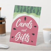 スイカのカードとギフト夏の赤ちゃんシャワー 台座サイン (インサイチュ)