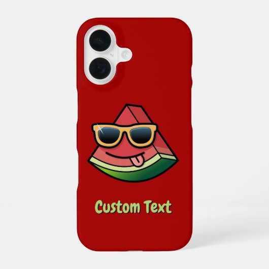 スイカのキャラクター iPhone 16ケース (裏面)