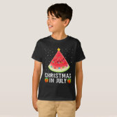スイカのクリスマスツリー Tシャツ (正面フル)