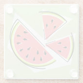 スイカのグリーンピース ガラスコースター (裏面)