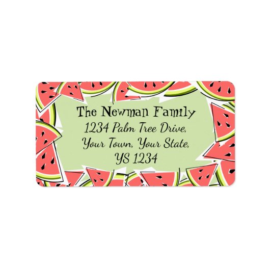 スイカのグリーンフレーム ラベル (正面)