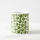 スイカのコーヒー茶マグ緑の赤プリント コーヒーマグカップ (中央)