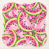 スイカのサプライズコースター ペーパーコースター (正面)