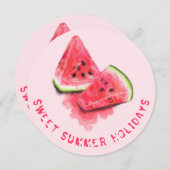 スイカのサマーカード (正面/裏面)
