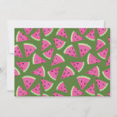 スイカのサマーフルーツパターン ノートカード (裏面)