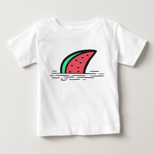 スイカのサメ ベビーTシャツ (正面)
