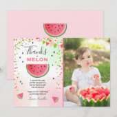 スイカのサンキューカード1つ夏のスイカ サンキューカード (正面/裏面)