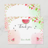 スイカのサンキューカード1つ夏のスイカ サンキューカード (正面/裏面)