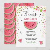 スイカのサンキューカード1つ夏のスイカ サンキューカード (正面/裏面)
