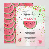 スイカのサンキューカード1つ夏のスイカ サンキューカード (正面/裏面)