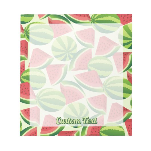 スイカのシームレスな背景 ノートパッド (正面)