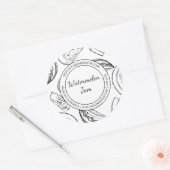 スイカのジャムスケッチラモダンベル ラウンドシール (封筒)