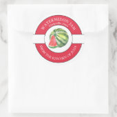 スイカのジャムラベル ラウンドシール (バッグ)