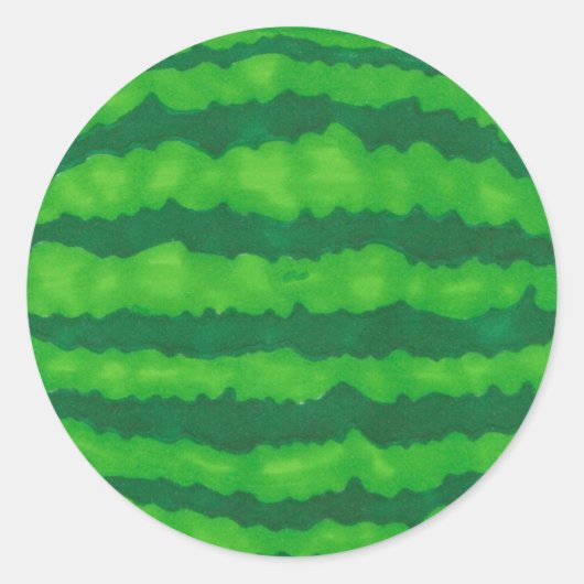 スイカのステッカー（20セット） ラウンドシール (正面)