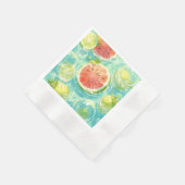 スイカのスプラッシュ 縁ありカクテルナプキン (角)