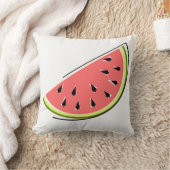 スイカのスライスストライプの四角 クッション (ブランケット)