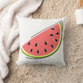 スイカのスライスストライプの四角 クッション (ブランケット)