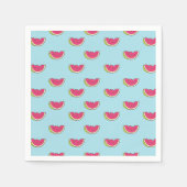 スイカのスライスティール（緑がかった色）パターン スタンダードカクテルナプキン (正面)