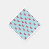 スイカのスライスティール（緑がかった色）パターン スタンダードカクテルナプキン (角)