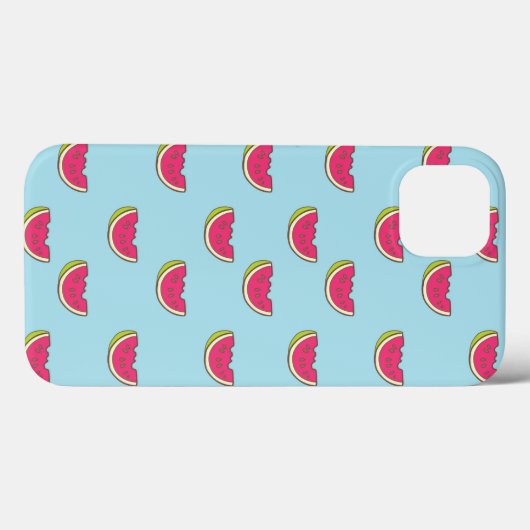 スイカのスライスティール(緑がかった色)パターン Case-Mate iPhoneケース (裏面 (横))