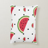 スイカのスライスパターン | サマーピクニック&パトリオット アクセントクッション (裏面(縦))