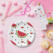 スイカのスライスパターン | サマーピクニック&パトリオット ペーパープレート (パーティー)