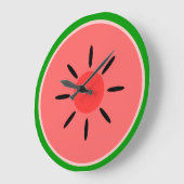 スイカのスライス ラージ壁時計 (傾斜)