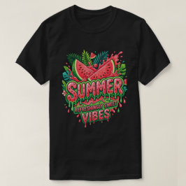 スイカのスライス - 夏のスイカの雰囲気 Tシャツ