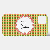 スイカのチェック'モノグラム' iPadケース Case-Mate iPhoneケース (裏面 (横))