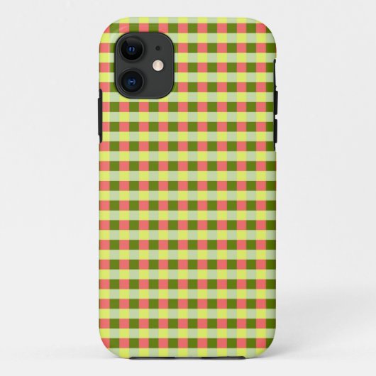 スイカのチェックiPhoneケース Case-Mate iPhoneケース (裏面)