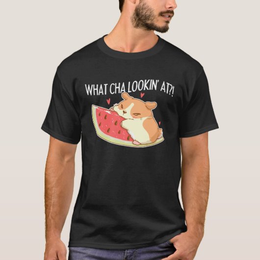 スイカのハムスターメロンフード齧歯動物 Tシャツ (正面)