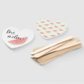 スイカのハート型ファンのファン1 ハンドファン (組立なし)