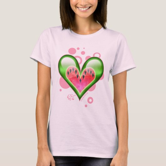 スイカのハート Tシャツ (正面)