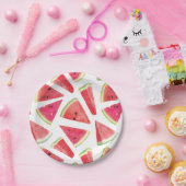 スイカのパターン作成2 ペーパープレート (パーティー)