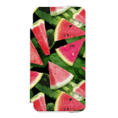 スイカのパターン作成5 INCIPIO iPhoneウォレットケース (フォリオ 正面)