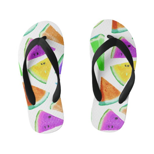 スイカのパターン作成6 キッズビーチサンダル (フットベッド)