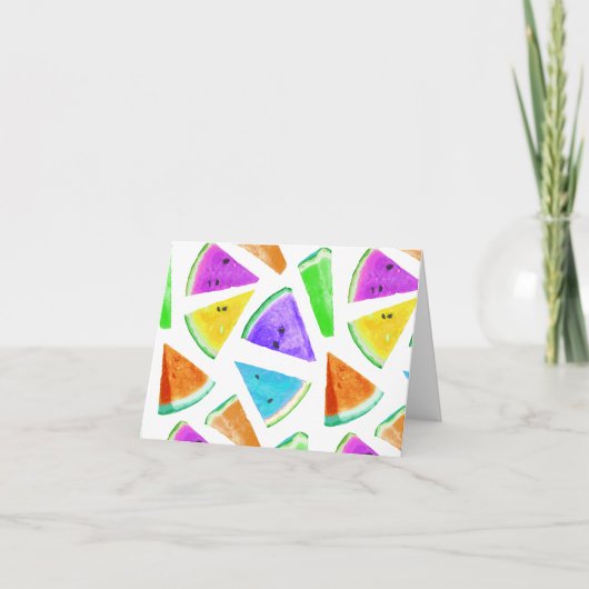 スイカのパターン作成6 サンキューカード (正面)