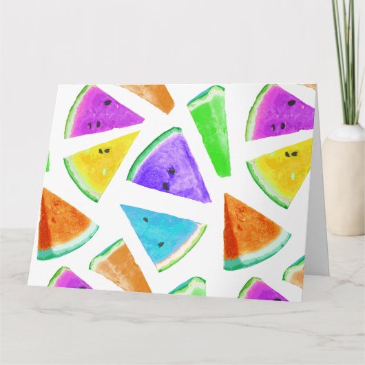 スイカのパターン作成6 サンキューカード (正面)