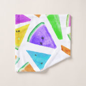 スイカのパターン作成6 バスタオルセット (ウォッシュタオル)