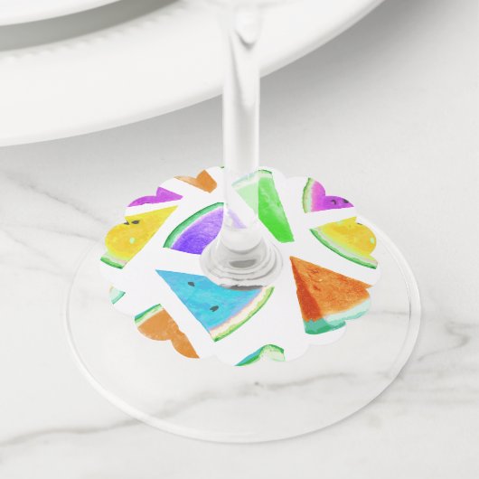 スイカのパターン作成6 ワイングラスタグ (クローズアップ)