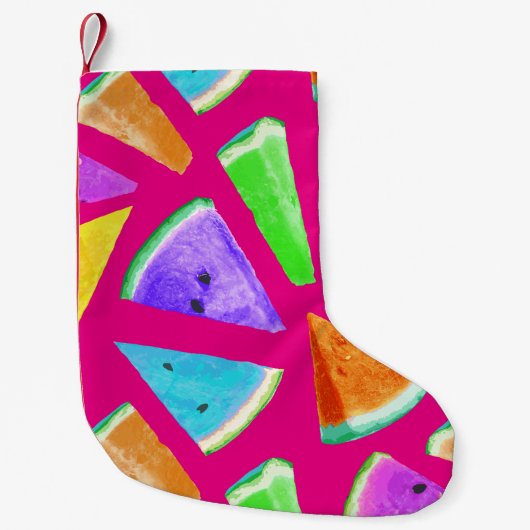 スイカのパターン作成9 スモールクリスマスストッキング (正面)