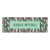 スイカのパターン食堂の作業者名タグ 名札 (正面)