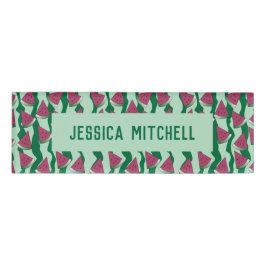 スイカのパターン食堂の作業者名タグ 名札