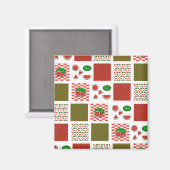 スイカのパッチワーク マグネット (正面/裏面)