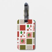 スイカのパッチワーク ラゲッジタグ (裏面縦)