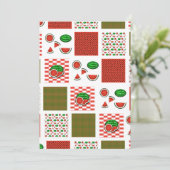 スイカのパッチワーク 招待状 (スタンド正面)