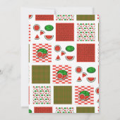 スイカのパッチワーク 招待状 (裏面)