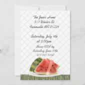 スイカのパーティーの招待 招待状 (裏面)