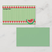 スイカのピクニックレシピ名刺 名刺 (正面/裏面)